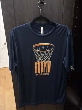 CORE365 Hoopin In The Wood Bulldog Classic Performance Basketball T-Shirt
